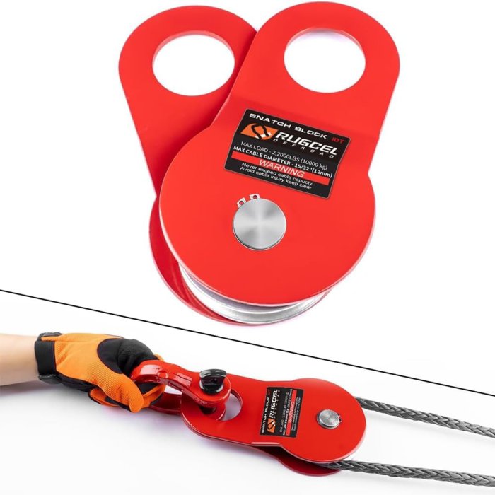 RUGCEL WINCH 10T Snatch Block (22000lb Capacity)