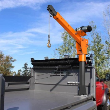 RUGCEL WINCH 2200lb Folding Truck-Mounted Crane with Electric Winch